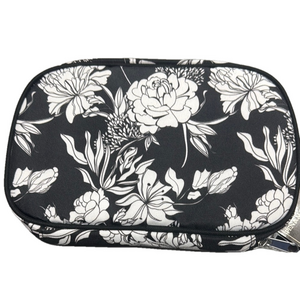 Floral Black and White Storage Pouch for Art Supplies Markers and Pens NWT
